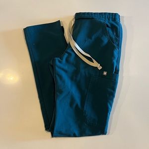 XS/R Caribbean Blue Fig Scrub Bottoms - Yola Skinny